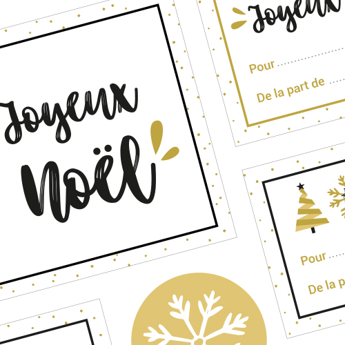 Étiquettes cadeaux de Noël