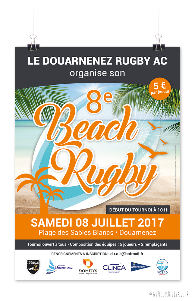 Affichage Beach Rugby DRAC