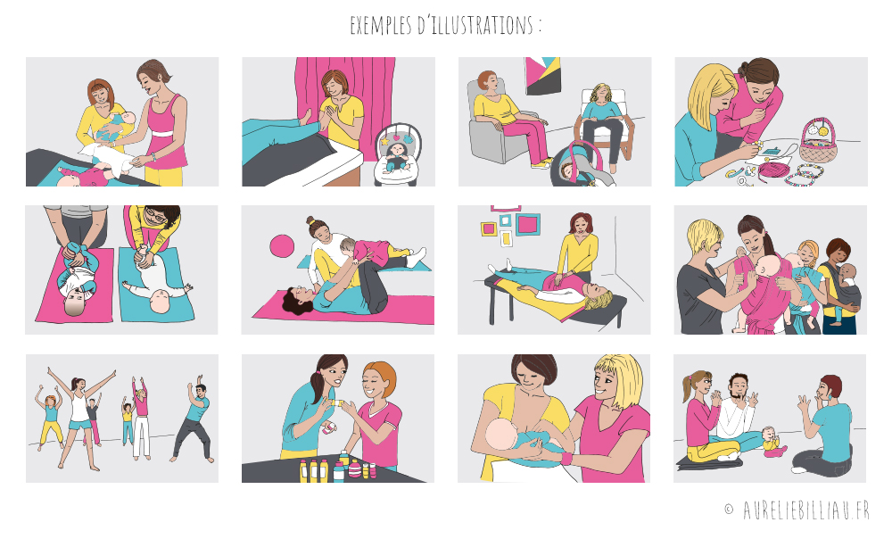 Illustrations Happy Baby box