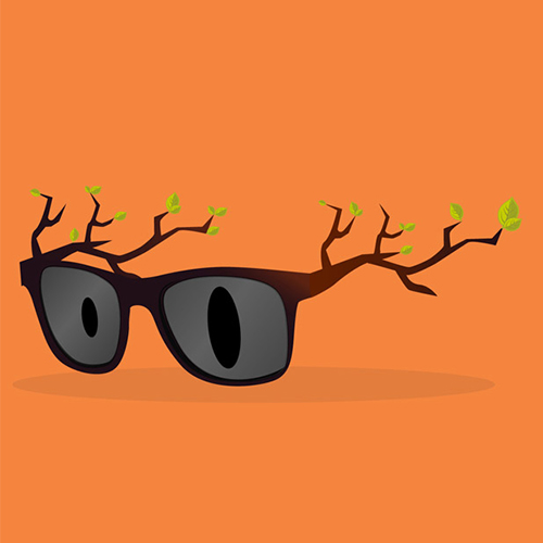 Des branches de lunettes