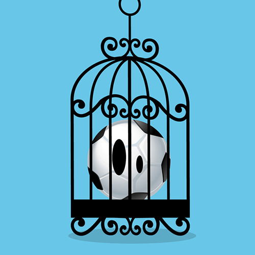 Une cage de football