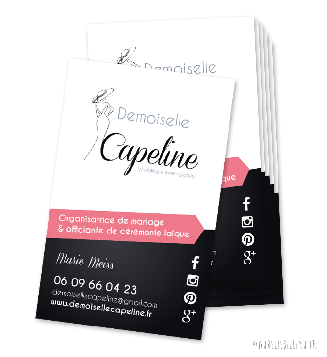 Carte de visite Demoiselle Capeline