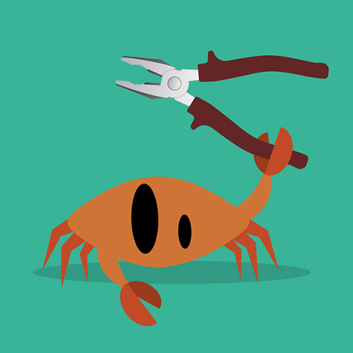 Une pince de crabe