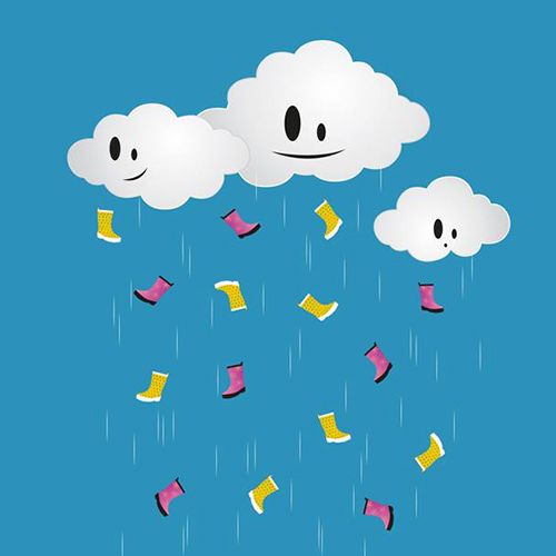 Des bottes de pluie