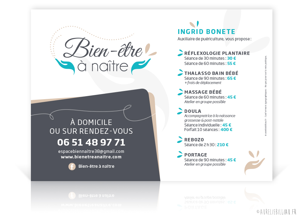Flyer tarifs Bien-être à naître
