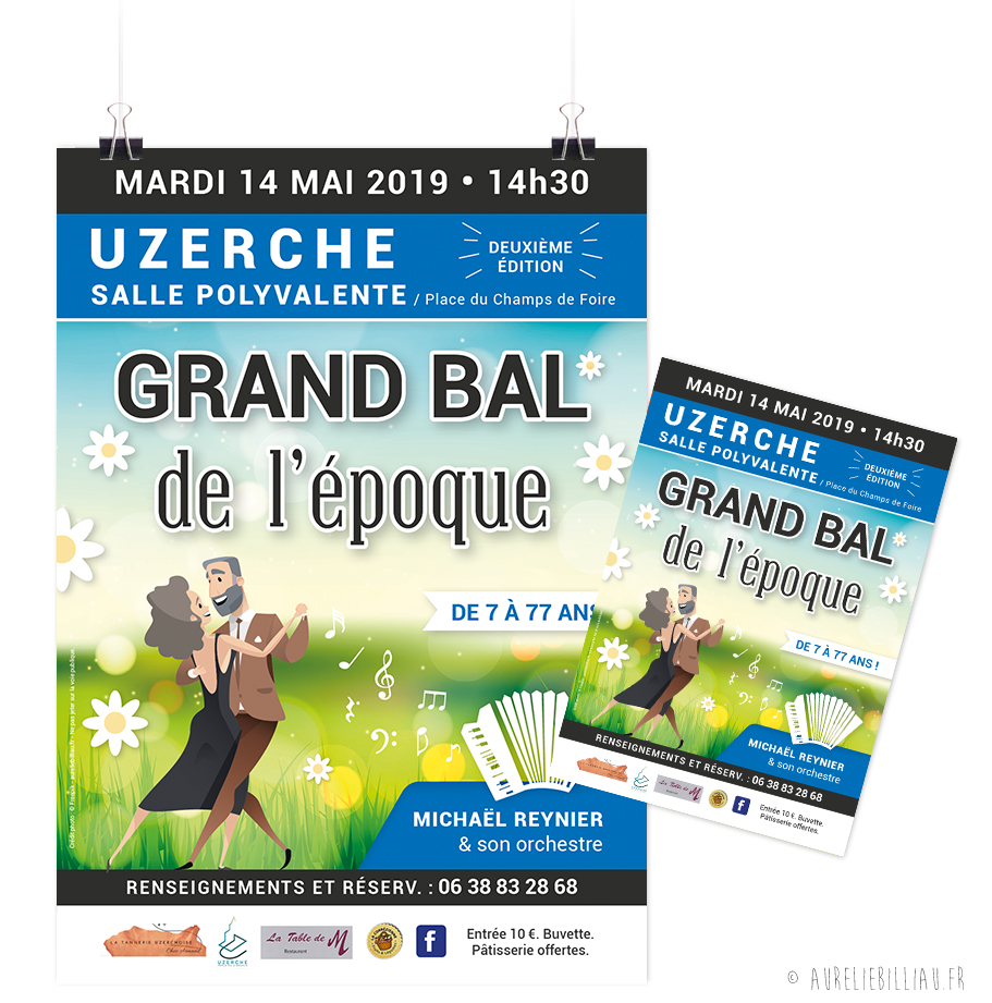 Affiche La Tannerie Uzerchoise Grand bal de l'époque