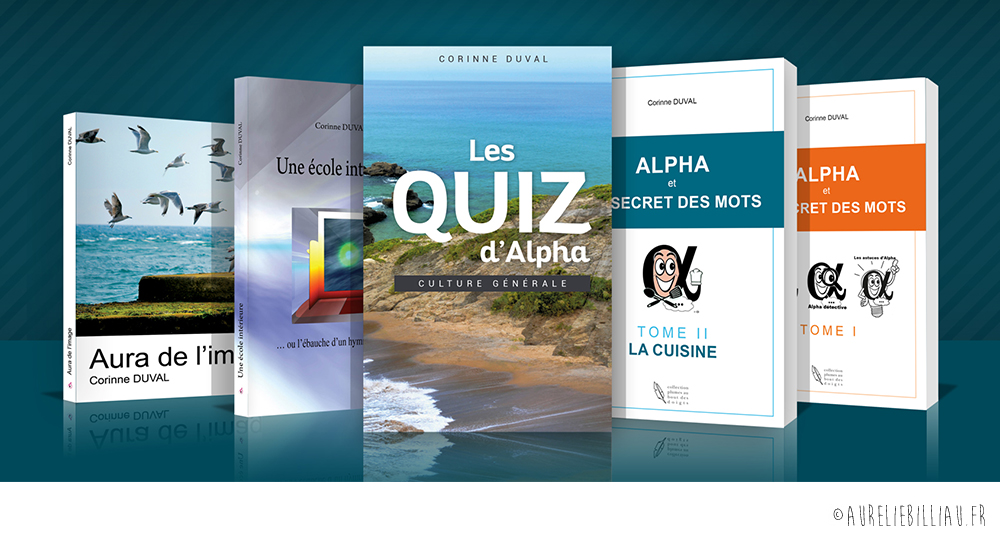 Maquettisme des couvertures des livres de Corinne Duval